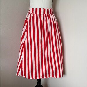 ban.do Red and White A-Line Wrap Skirt